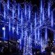 thumbnail image 1 of 1 cadena de luces LED de 30 cm con forma de lluvia de meteoritos, resistente al agua, para decoración de patio, fiestas navideñas, 1 of 5