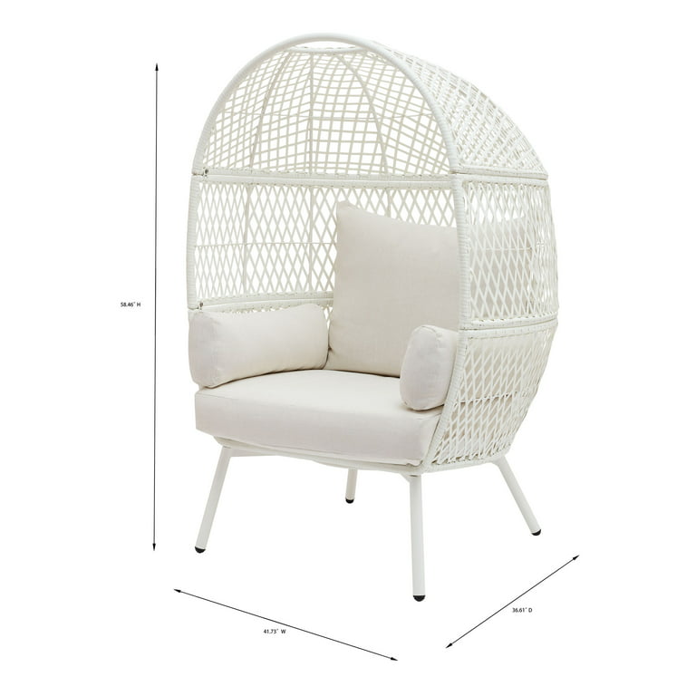 New Better Homes and Gardens Ventura Boho Stationary Wicker Egg Chair