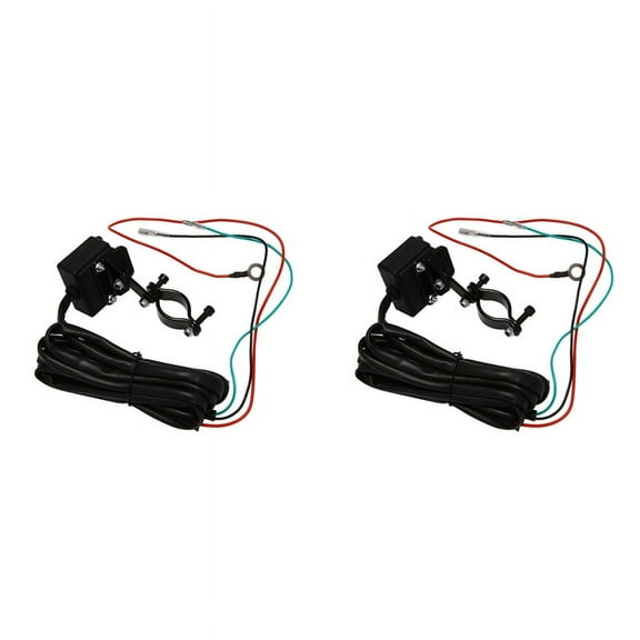 2X 12V Winch Rocker Thumb Switch with Mounting Bracket Handlebar Control Line Kit for ATV UTV Electric Winch Accessories