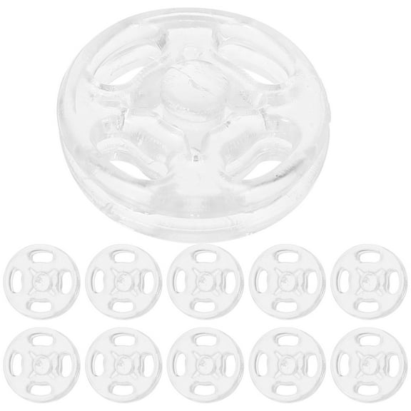 NIYANGLE 100Pcs Clear Invisible Snap Buttons for Clothing Accessories Sewing Projects Square Resin