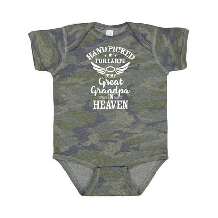 

Inktastic Handpicked for Earth by My Great Grandpa in Heaven Gift Baby Boy or Baby Girl Bodysuit