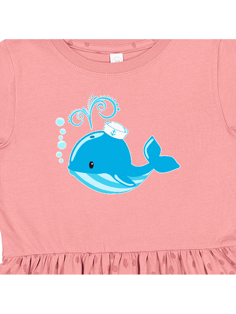 Inktastic Cute Blue Whale in Nautical Hat Girls Toddler Dress - Walmart.com Inktastic Cute Blue Whale in Nautical Hat Girls Toddler Dress - Walmart.com
