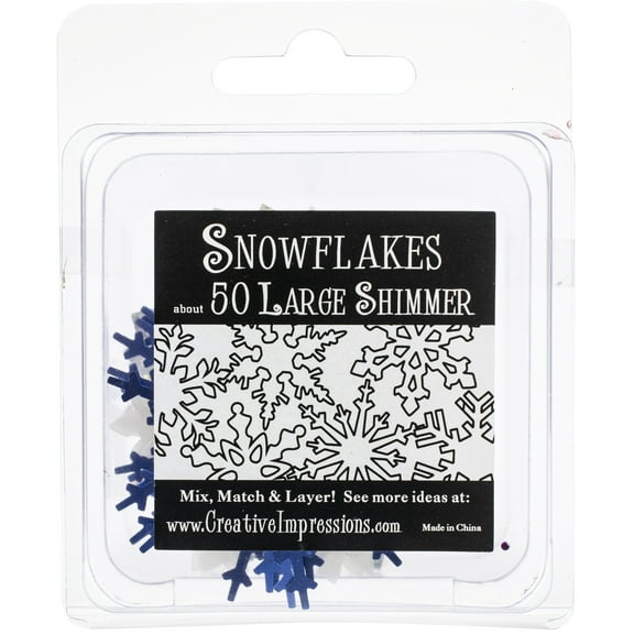 Creative Expressions Large Shimmer Snowflakes 50/Pkg-2"