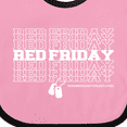 thumbnail image 4 of Inktastic Athletic Red Friday Dog Tags Boys or Girls Baby Bib, 4 of 4