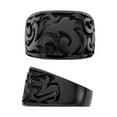 thumbnail image 2 of Mens Black Titanium Pattern Signet Ring, 2 of 5