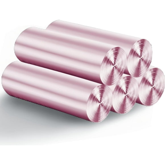ERDS-4 Gallon Small Trash Garbage Bags, 5 Rolls Strong Thin Material Disposable Kitchen Trash Can Liner, Durable Plastic Trash Bag for Office Home Bedroom Garden Waste Bin, 100 Counts (Pink)