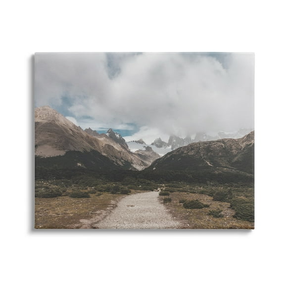 Stupell Industries Cloudy Mountain Peaks Nature Photography Gallery Wrapped Canvas Print Wall Art, 20 x 16