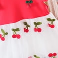 thumbnail image 6 of JIAYUE Girls Dresses Comfort A-Line Crew Neck Children's Cherry Summer Short Sleeve Embroidery Trendy Baby Kids Dress, 6 of 8