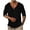 Black, variant on Men's Long Sleeve Shirt Solid Color Deep V Neck Button Pullover Shirts Yoga Spring spring fall winter Beach Vacation Tops