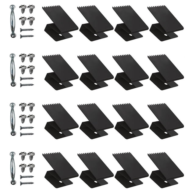 Abbracc 16x Window Clips Reusable Window Clips for Brick Wood Stucco Black