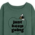 thumbnail image 3 of Instant Message - Just Keep Going Bumblebee - Women's Lightweight French Terry Long Sleeve Shirt, 3 of 6