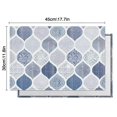 thumbnail image 6 of Blue and White Geometric Quatrefoil Pattern Summer Placemats Table Placemats Set Of 4-Linen Kitchen Washable Placemats Table Mats 11.8"x17.7" Non-Slip Heat Resistant, 6 of 6