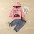 thumbnail image 2 of Odeerbi Newborn Clothes Autumn Winter Girls Leopard Print Hoodies Tops Jeans Outfit Suit Infant Clothing Set, 2 of 9