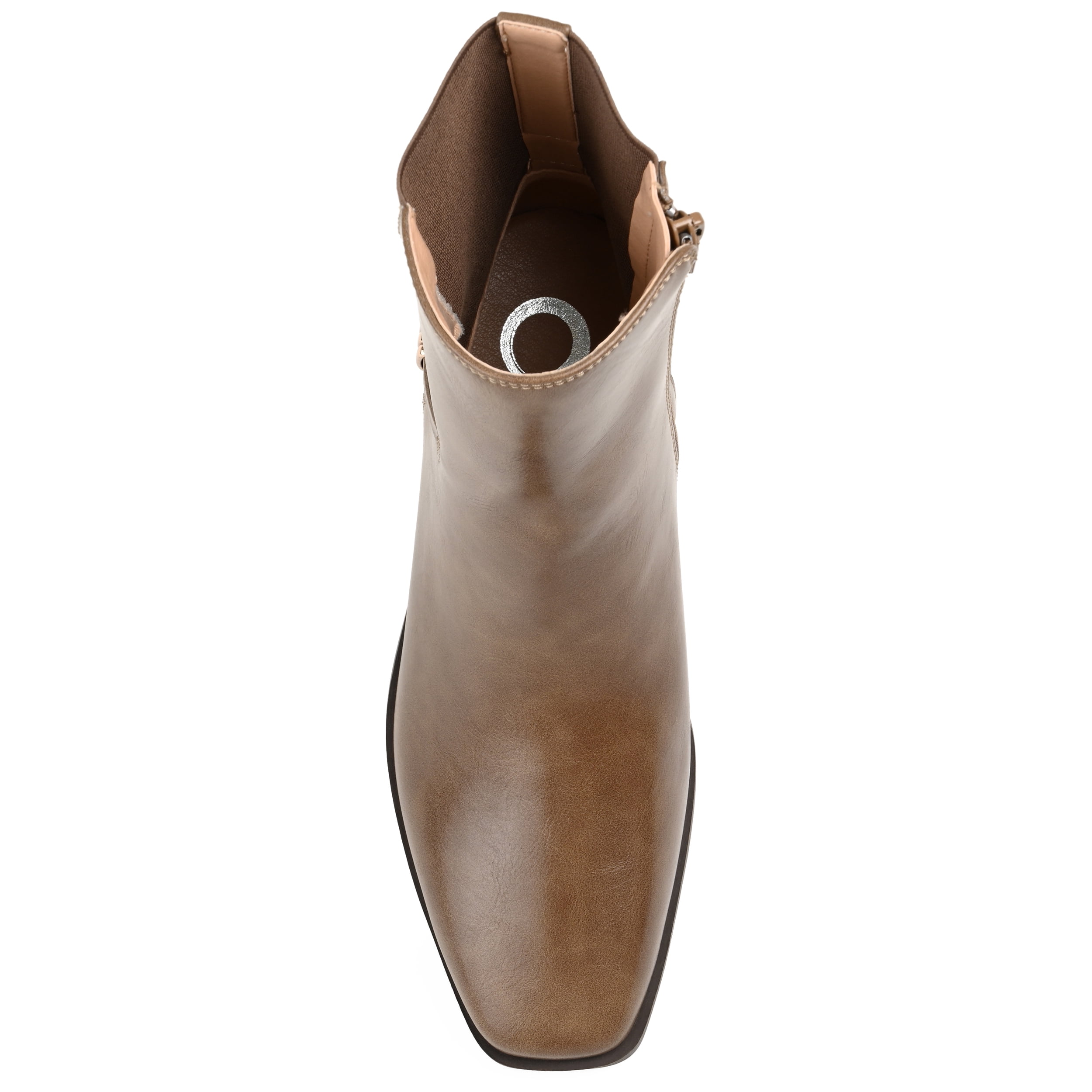 Journee Womens Aubrie Inside Zip Stacked Heel Booties, Widths Available