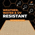 thumbnail image 5 of Heavy Duty Tan Poly Tarp 5' X 7' - Multipurpose Protective Cover - Durable, Waterproof, Weather Proof, Rip and Tear Resistant - Extra Thick 12 Mil Polyethylene - by Xpose Safety, 5 of 8