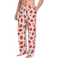 thumbnail image 6 of Salouo Strawberries Print Pajama Pants for Men, Lounge Pants Elastic Waistband Casual Men's sleepwear Loungewear Sleep Pajama Pant -X-Large, 6 of 7