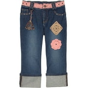 Girl's Crochet Patch Cuffed Capris