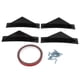 thumbnail image 2 of Labio Del Parachoques Trasero, 4 Piezas De Alerones De Parachoques Trasero Duraderos Universales Curvados Para Automóvil, 2 of 7