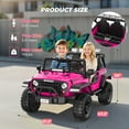 thumbnail image 6 of Farmdex 2 Seater 24V Ride on Toys for Big Kids, Powerful Electric Ride On Truck Car with Remote Control w/20 Inch Wide Seat, Colorful LED Lights, Rich Multimedia Music, Pink, 6 of 9