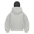 thumbnail image 3 of Dwelliawo Balaclava Jacket for Men Warm Face Y2k Double Layered Hoodies with Eye Mask Built In Fashion Zip Up Hip Hop Sweatshirts Light Gray L, 3 of 4
