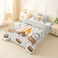 thumbnail image 2 of Catabedysis Cute Camping Twin Comforter Sets For Girls,Kawaii S'Mores Print Bedding Set,Multicolor,Light Gray Reversible,2-Piece,1 Comforter and 1 Pillowcase, 2 of 7