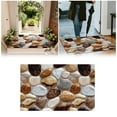 thumbnail image 2 of Corridor Stone Patterned Carpet 3D Pebble Design Entrance Mat Washable Floor Rug Bathroom Bedside Kitchen Non, 2 of 6