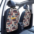 thumbnail image 3 of Naloa Marine Sailing 2Pcs Anti-Kick Back Seat Cover Kick Mat, Car Seat Protector with 3 Storage Pockets, 3 of 8