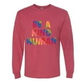 thumbnail image 2 of Wild Bobby, Be A Kind Human Positive Inspirational Slogan Inspirational/Christian Men Long Sleeve Shirt, Vintage Heather Red, XX-Large, 2 of 6