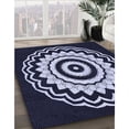 thumbnail image 2 of Ahgly Company Indoor Rectangle Patterned Night Blue Area Rugs, 3' x 5', 2 of 6