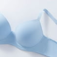 thumbnail image 5 of Womens T-Shirt Underwire Bra Push up Bras Full Cover Wireless Supportive Everyday Bralettes Light Blue XXL, 5 of 6