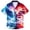 111Red1242, variant on CAIVO Boys Blouse Western Cowboy Print Shirt Short Sleeve Button Down Casual Tops For Children And Youth Lapel 1776-2026 Summer Stylish Tops