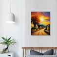 thumbnail image 3 of Nawypu Village Canvas Wall Art for Living Room Village under Colorful Sky Black Framed Wall Art Canvas Prints for Home Living Dining Room Kitchen Decor, 3 of 4