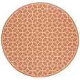 thumbnail image 2 of Safavieh Linden Joey Geometric Indoor/Outdoor Area Rug, Rust/Creme, 6'7" x 6'7" Round, 2 of 8