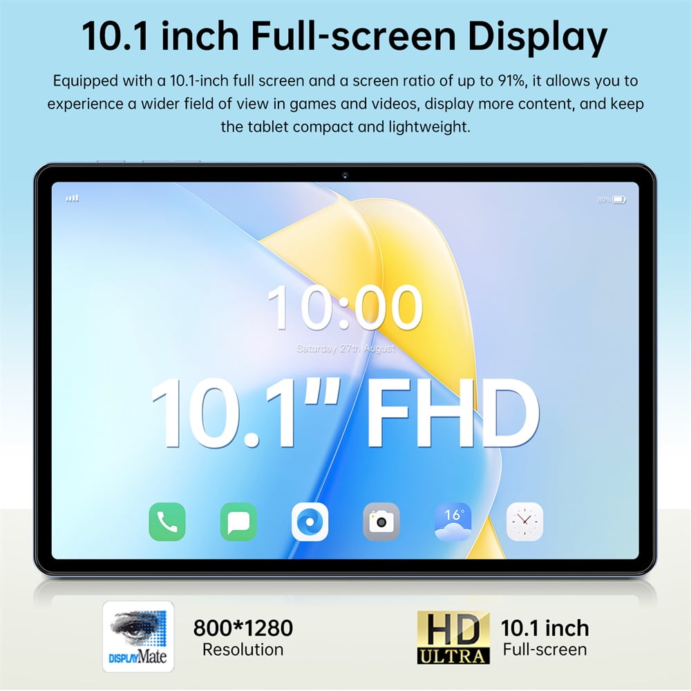 10.1 inch Android 14 Tablets, Quad Core Processor (2+2) 4GB RAM 32GB ROM Tablet, CHYCET 1TB Expandable Tablet PC, 4000mAh Battery, 1280*800 IPS Display, WiFi & Bluetooth Enabled -Pad 7s Pro