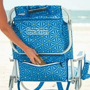 Tommy Bahama Backpack Aluminum Beach Chair - Blue Floral