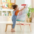 thumbnail image 4 of Hape Standing Flip Flat Double-Sided Blackboard/Whiteboard Easel with  4 Chalks, 2 Marker Pens & Board Rubber, 4 of 6