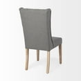 thumbnail image 5 of Mercana Mackenzie II Gray Plush Covering Brown Solid Wood Base Dining Chair, 5 of 7