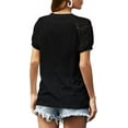 thumbnail image 3 of Aiyino Women’s Short Sleeve Round Neck Tops Lace Casual Loose Blouses T Shirts, 3 of 8
