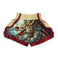 thumbnail image 3 of FLUORY Muay Thai Shorts Free Combat Mixed Martial Arts Boxing Training Match Pants Dragon Printed, 3 of 7