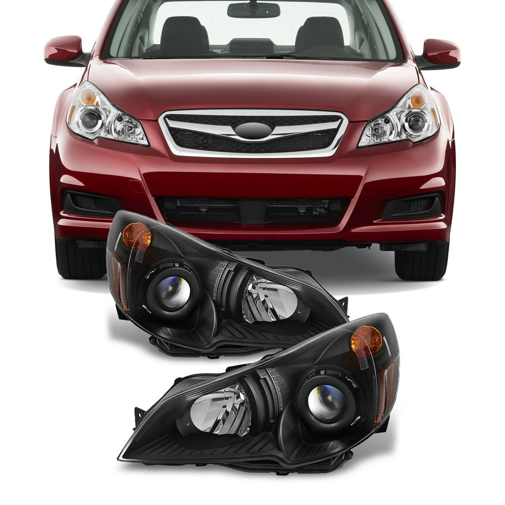 Fit 2010 2011 2012 Subaru Legacy Outback Black Projector Headlights