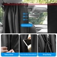 thumbnail image 3 of 5Pcs Car Window Shades, 4 Pcs Car Side Window Sun Shades & 1 Rear Seat Divider Curtain UV Protection Baby Window Covers, Privacy Protection Window Screen Fit for Most of Cars, 3 of 5