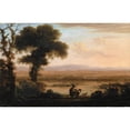 thumbnail image 2 of Herman van Swanevelt 24x17 Black Ornate Framed Double Matted Museum Art Print Titled: Southern River Landscape (1645-46), 2 of 5