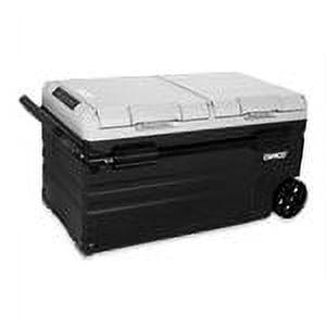 Camco CAM-750 75-Liter Portable Compact Fridge/Freezer | Features Bluetooth Capable Remote Access & 2 Compartments w/Dual Zone Cooling | Adjusts from -4° F to 68° w/2 Cooling Modes ECO & MAX (51520)