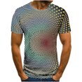 thumbnail image 2 of Birdeem T-Shirt Homme Impression Abstraite 3D Manches Courtes Col Rond Mode Décontracté Quotidien Vacances T-Shirt Haut Blouses, 2 of 7