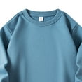 thumbnail image 5 of Bovxnpu Girls Long Sleeve T Shirts Kids Spring Fall Tops School Tee Children's Solid Color Casual Sports Round Neck Long Sleeved Sweatshirt Top For Kids, 5 of 6