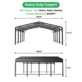 thumbnail image 2 of NETAJE 20'x20' Heavy-Duty Metal Carport with Enhanced Base & Galvanized Steel Roof for Car, Boats and Truck, 2 of 9