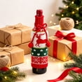 thumbnail image 6 of Cute Christmas Sweater Wine Bottle Cover, Handmade Wine Bottle Sweater For Christmas Decorations Cute Christmas Sweater Party Decorations Reindeer, 6 of 7