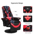 thumbnail image 5 of G-ROCKER Queen Throne Video Gaming Chair Ergonomic Recliner Racing Chair, High Back Swivel Chair with Footrest and Adjustable Backrest, Lumbar Support, Headrest and Cupholders, Black Red, 5 of 6