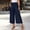 Navy, variant on Drovellove Women's Plus Size Casual Wide-Leg Cropped Pants with Pockets – Elastic High Waisted Pull On Trousers in Lightweight Linen Blend for Travel, Office, or Weekend Brunch