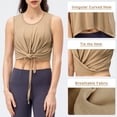 thumbnail image 4 of Chaleco de mujer Mujeres Crop Tank Tops Dobladillo atado Sin mangas Camiseta para correr Chalecos pa Tomshoo Chaleco de mujer, 4 of 7